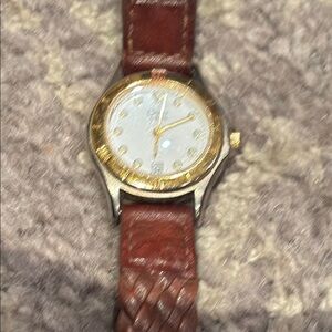 Elegant Gold and Brown Men's Watch